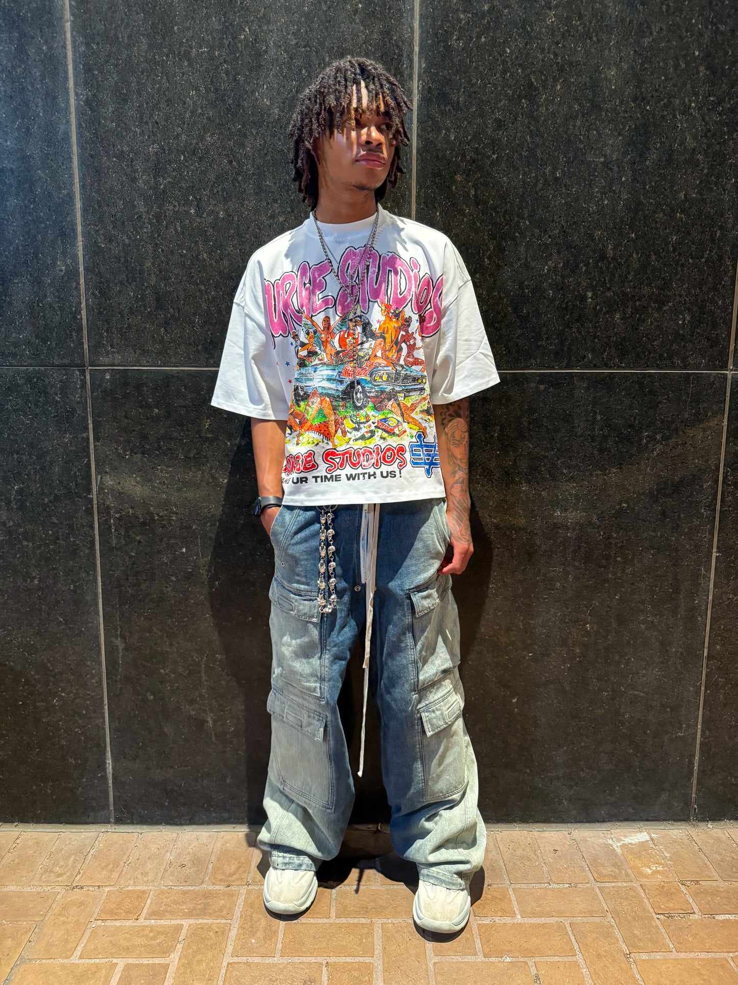 White “Tropical Soirée” Tee