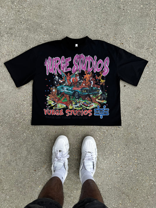 Black “Tropical Soirée” Tee