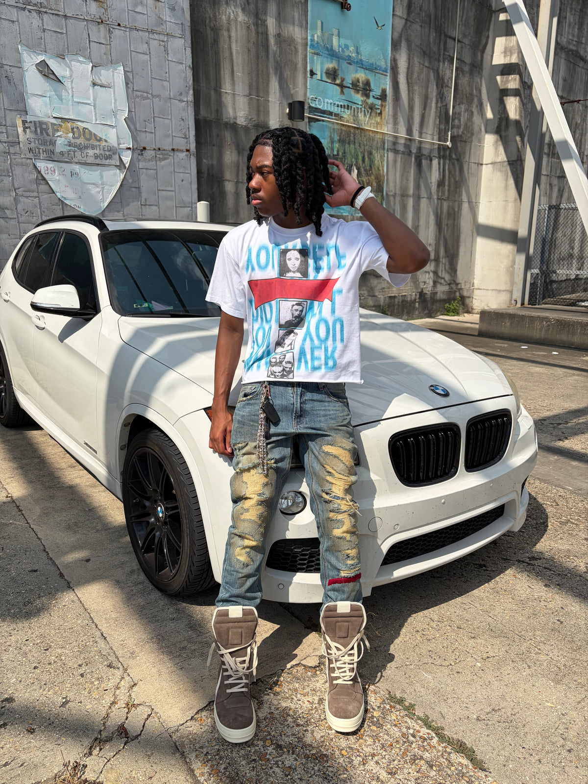 White "Delusion" Vintage Tee