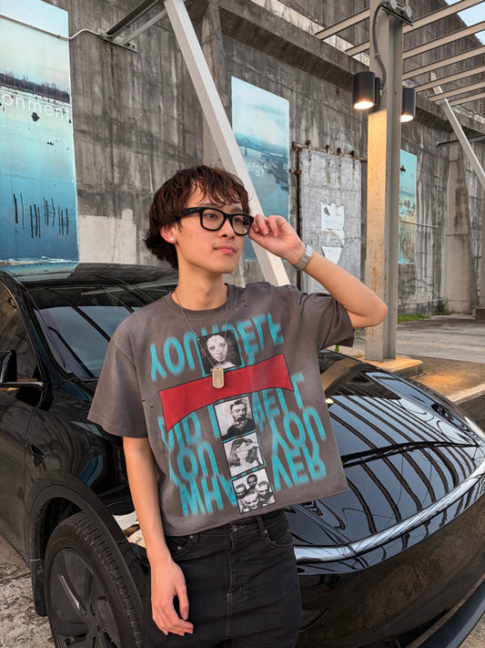 Ash Grey "Delusion" Vintage Tee