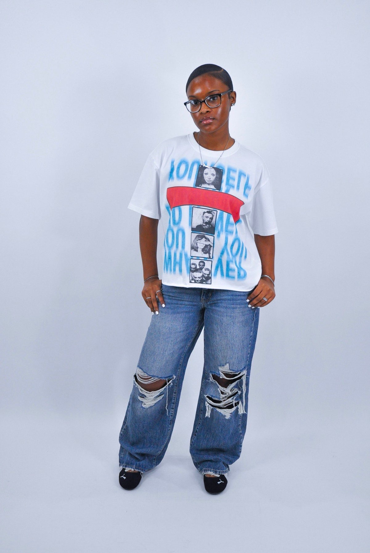 White "Delusion" Vintage Tee
