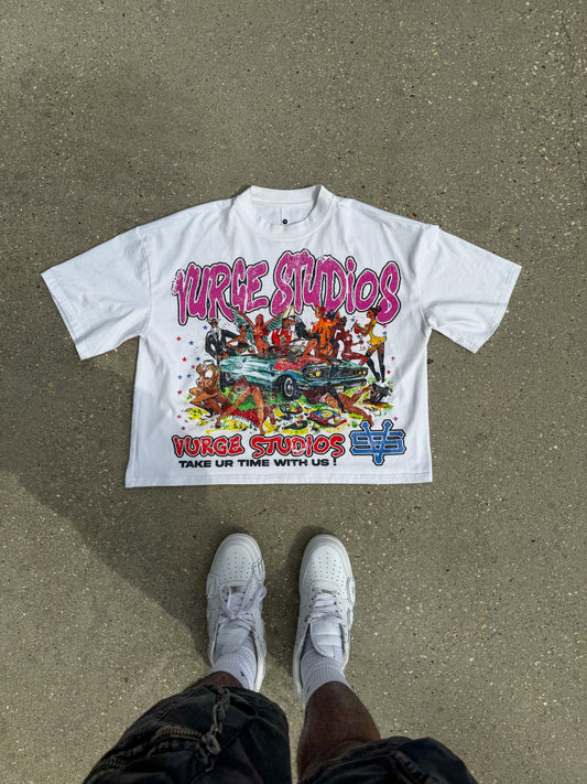 White “Tropical Soirée” Tee