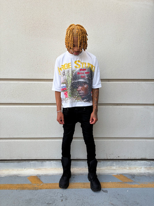 White "NO WAR" Tee